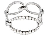 Judith Ripka Cultured Freshwater Pearl & Bella Luce® Rhodium Over Sterling Silver Colette Bracelet