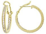 Judith Ripka Cubic Zirconia 14k Gold Clad Haute Collection Earrings 1.66ctw