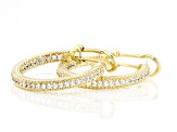 Judith Ripka Cubic Zirconia 14k Gold Clad Haute Collection Earrings 1.66ctw