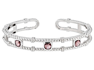 Judith Ripka Rose Bella Luce® Diamond Simulant Rhodium Over Sterling Silver Phoenix Cuff Bracelet