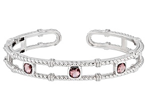 Judith Ripka Rose Bella Luce® Diamond Simulant Rhodium Over Sterling Silver Phoenix Cuff Bracelet
