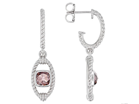 Judith Ripka Rose Bella Luce® Diamond Simulant Rhodium Over Sterling Silver Phoenix Dangle Earrings