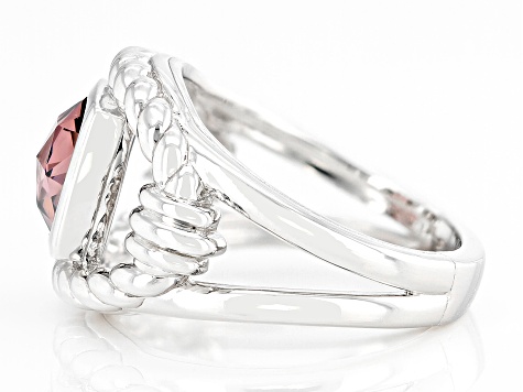 Judith Ripka Rose Bella Luce® Diamond Simulant Rhodium Over Sterling Silver Phoenix Solitaire Ring