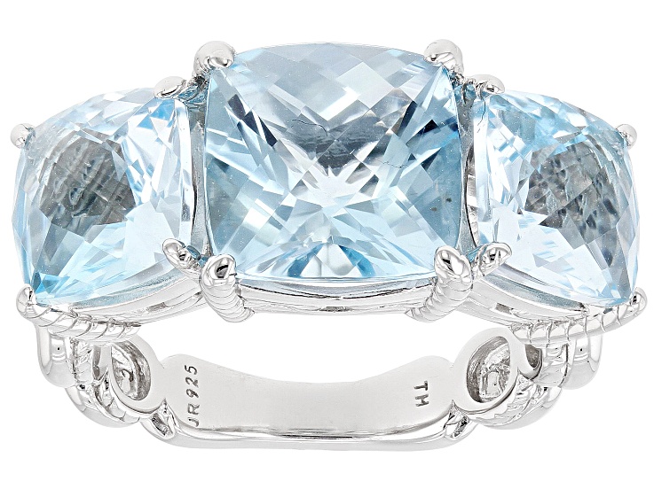 Judith Ripka Sky Blue Topaz Rhodium Over Sterling Silver Amelia