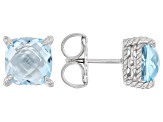 Judith Ripka Sky Blue Topaz Rhodium Over Sterling Silver Amelia Stud Earrings