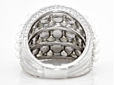 Judith Ripka Cultured Freshwater Pearl and Cubic Zirconia Rhodium Over Sterling Colette Ring