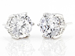Real 925 Sterling Silver Cubic Zirconia Stud Earrings – Vintage Style, Handmade Beauty For Women