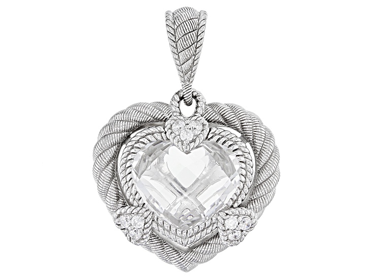 TDO with JILLE That's My Heart ～ 幻 7inch Judith Ripka White Rock Crystal and Cubic Zirconia Rhodium