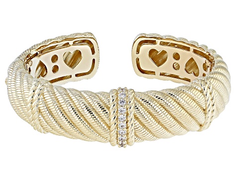 Judith Ripka Cubic Zirconia 14k Gold Clad Pia Bracelet 0.77ctw