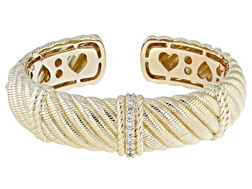 Picture of Judith Ripka Cubic Zirconia 14k Gold Clad Pia Bracelet 0.77ctw