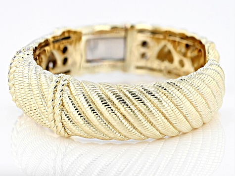 Judith Ripka Cubic Zirconia 14k Gold Clad Pia Bracelet 0.77ctw