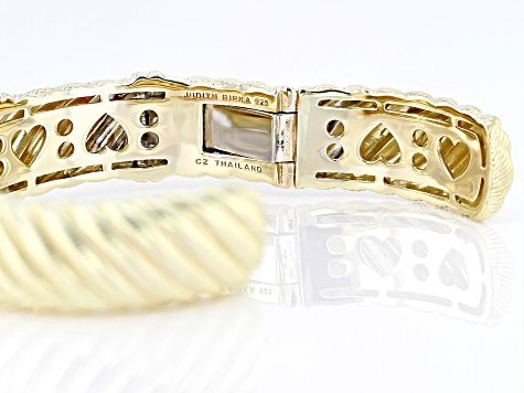 Judith Ripka Cubic Zirconia 14k Gold Clad Pia Bracelet 0.77