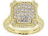 Palm Beach 14K Gold-Plated Cubic Zirconia Dome Ring - 1.25 Carat Pave CZ Band - View #10