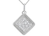 Judith Ripka Cubic Zirconia Rhodium Over Sterling Silver Pave Cosmic Pendant with Chain 2.84ctw