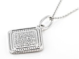 Judith Ripka Cubic Zirconia Rhodium Over Sterling Silver Pave Cosmic Pendant with Chain 2.84ctw