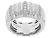 Judith Ripka Cubic Zirconia Rhodium Over Sterling Silver Haute Collection Ring