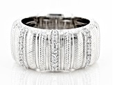 Judith Ripka Cubic Zirconia Rhodium Over Sterling Silver Haute Collection Ring