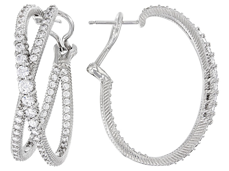 Judith Ripka Haute Collection Cubic Zirconia Rhodium Over
