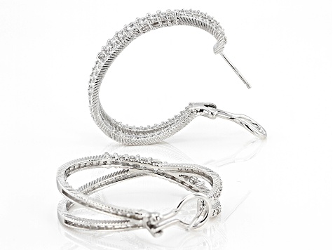 Judith Ripka Haute Collection Cubic Zirconia Rhodium Over