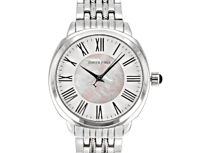 Judith Ripka Silvertone Stainless Steel Luella Watch With Mother-of-Pearl Dial