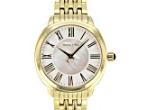 Judith Ripka Goldtone Stainless Steel Luella Watch With Mother-of-Pearl Dial