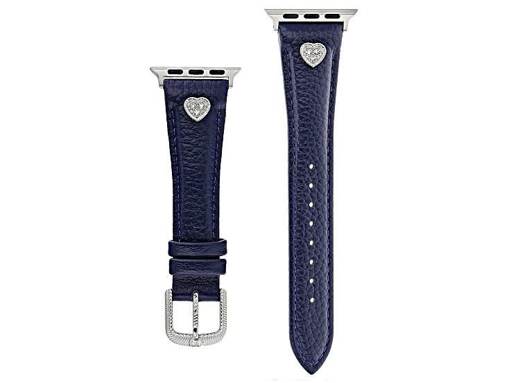 Judith Ripka Silver Tone Navy Leather Smart Watch Romance  display picture 1