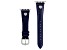 Judith Ripka Silver Tone Navy Leather Smart Watch Romance Strap