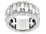 Judith Ripka Baguette & Round Cubic Zirconia Rhodium Over Silver Toujours Band Ring 8.05ctw