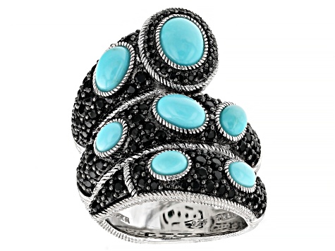 Turquoise & Black Band Ring – David R Freeland Jr Designs