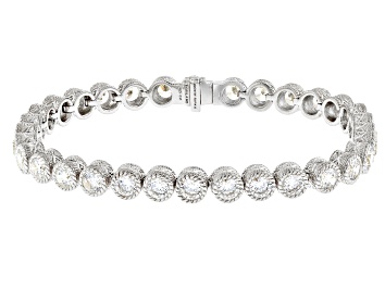 Picture of Judith Ripka Haute Collection Cubic Zirconia Rhodium Over Sterling Silver Tennis Bracelet 12.78ctw