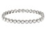Judith Ripka Haute Collection Cubic Zirconia Rhodium Over Sterling Silver Tennis Bracelet 12.78ctw