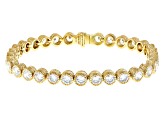 Judith Ripka Haute Collection Cubic Zirconia 14k Gold Clad Tennis Bracelet 12.78ctw