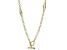 Judith Ripka Lab Created Ruby 14k Gold Clad Classic Link 18" Chain With Loop 0.27ctw