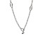 Judith Ripka Lab Sapphire Rhodium Over Sterling Silver Classic Link Chain With Loop 0.27ctw