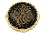 Judith Ripka 14k Gold Clad Verona Coin Ring