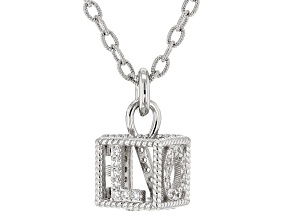 Judith Ripka Cubic Zirconia Rhodium Over Sterling Silver 18" Amour Necklace 2.00ctw