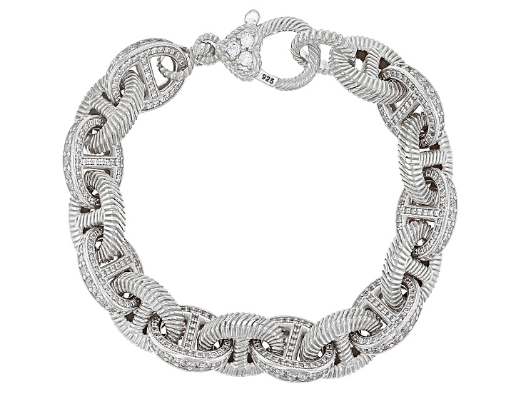 VERONICA Led rechwe 10K3連リング初期 18K White Gold Cushion Diamond Three Row French Pave Simple