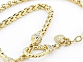 Judith Ripka Cubic Zirconia & Rock Crystal Quartz 14k Gold Clad Classic Necklace 0.62ctw
