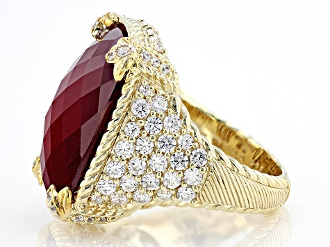 Like New! Judith Ripka Sterling Silver on sale Gemstone Monaco Ruby Ring 5