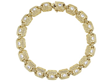 Picture of Judith Ripka Cubic Zirconia 14k Gold Clad Haute Collection Bracelet 3.45ctw