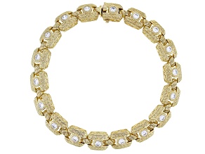 Judith Ripka Cubic Zirconia 14k Gold Clad Haute Collection Bracelet 3.45ctw