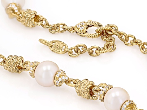 Judith Ripka Cultured Freshwater Pearl & Cubic Zirconia 14k Gold