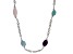 Judith Ripka Multi-Gemstone Rhodium Over Sterling Silver Verona Rainbow Nugget Chain Necklace