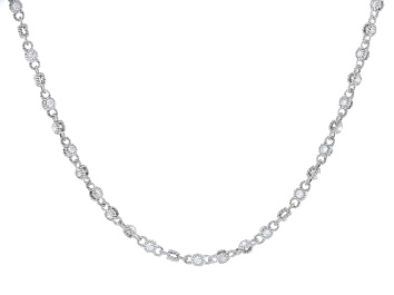 Picture of Judith Ripka Haute Collection Cubic Zirconia Rhodium Over Silver Rolling Tennis Necklace 10.33ctw