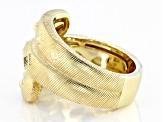 Judith Ripka Cubic Zirconia 14k Gold Clad Cairo Wrap Ring 0.23ctw