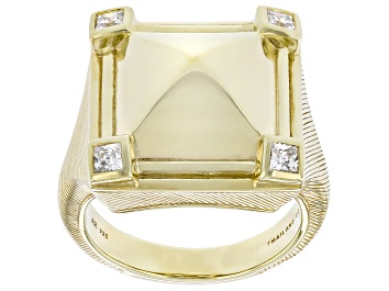 Picture of Judith Ripka Cubic Zirconia 14k Gold Clad Cairo Ring 0.54ctw