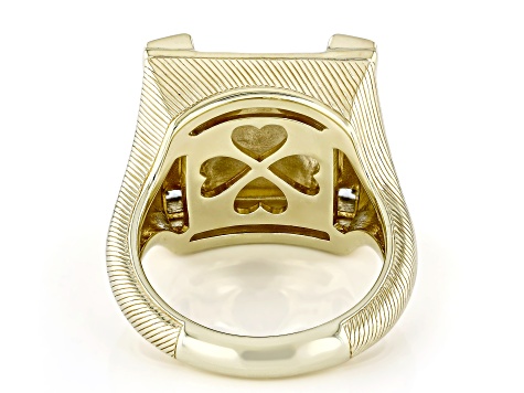 Judith Ripka Cubic Zirconia 14k Gold Clad Cairo Ring 0.54ctw