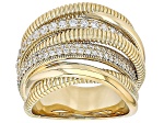 Judith Ripka Cubic Zirconia 14k Gold Clad Jubilee 7 Band Highway