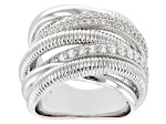 Judith Ripka Cubic Zirconia Rhodium Over Sterling Silver