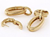 Judith Ripka Cubic Zirconia 14k Gold Clad Cairo Chain Link Earrings 1.35ctw